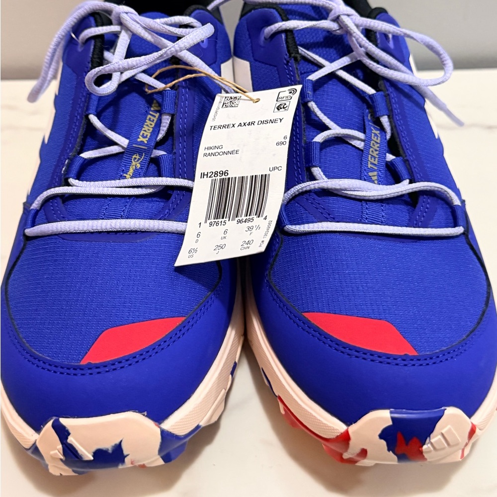 Disney Adidas 6.5 Terrex AX4R Disney Blue and White Shoes